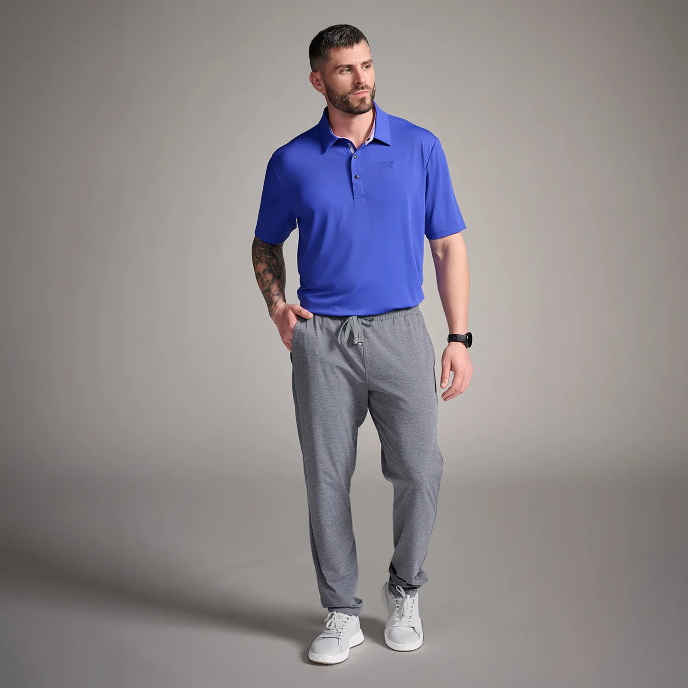 PXG Men's CF Cosmic Royal Blue Polo
