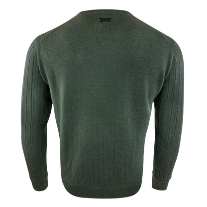 PXG Men's Knit Neck Green Sweater