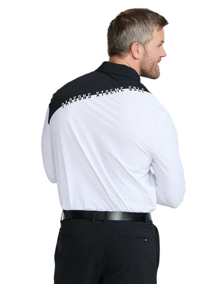 PXG Men's LS Evolution White Polo