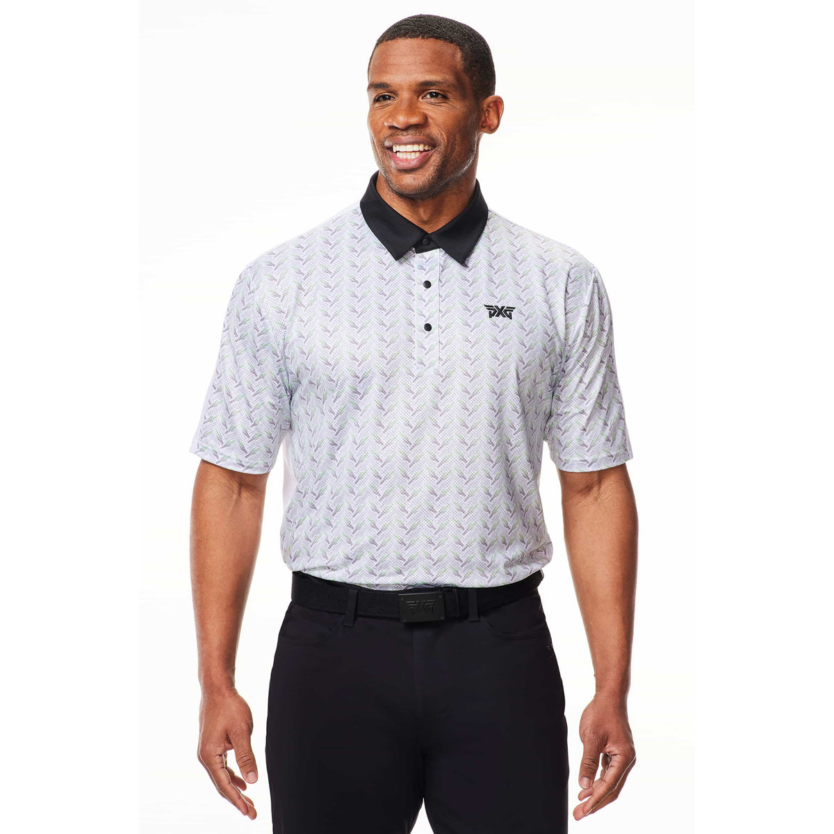 PXG Men's AF Saguaro Perforated White Polo