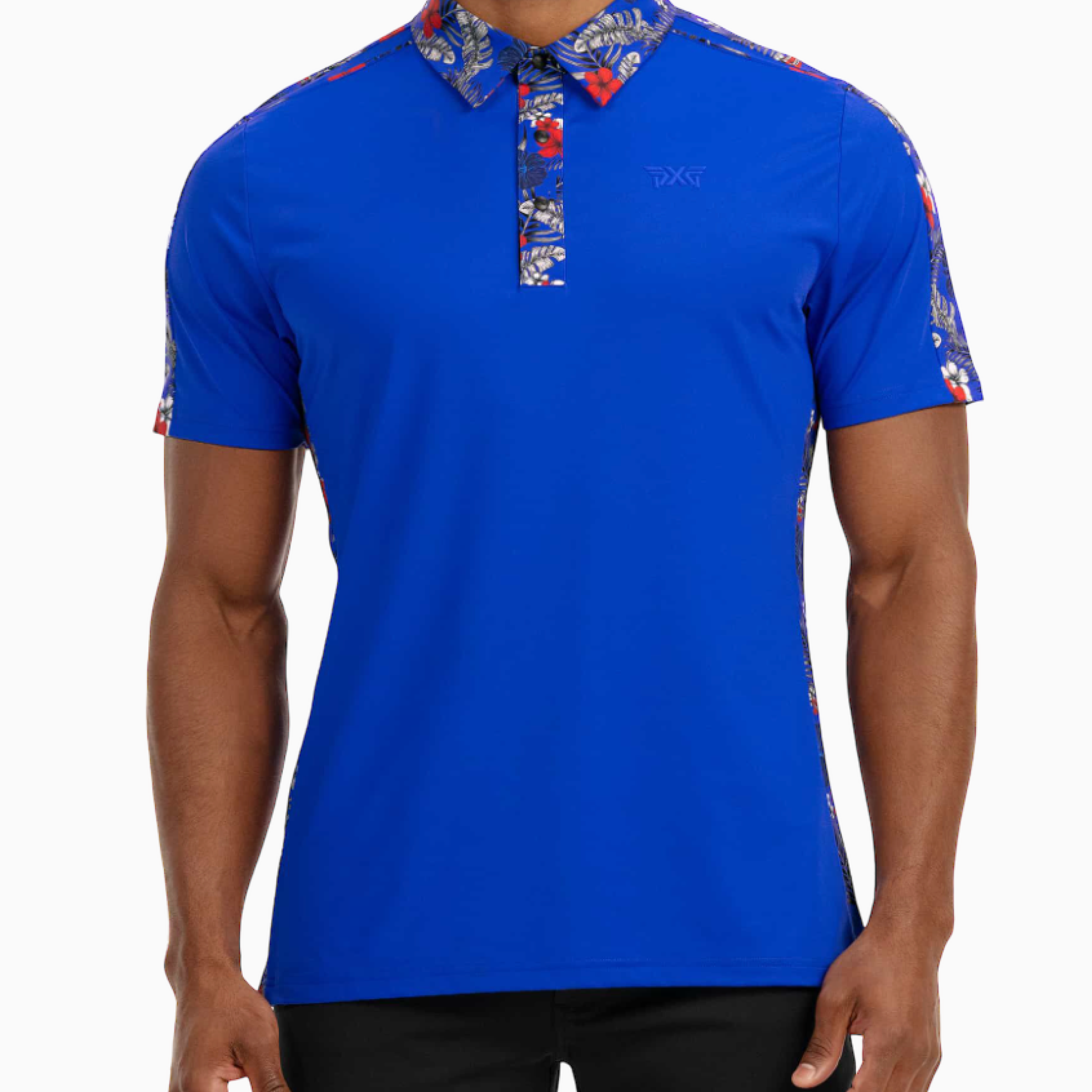 PXG Men's AF SS Aloha 24 Blue Polo