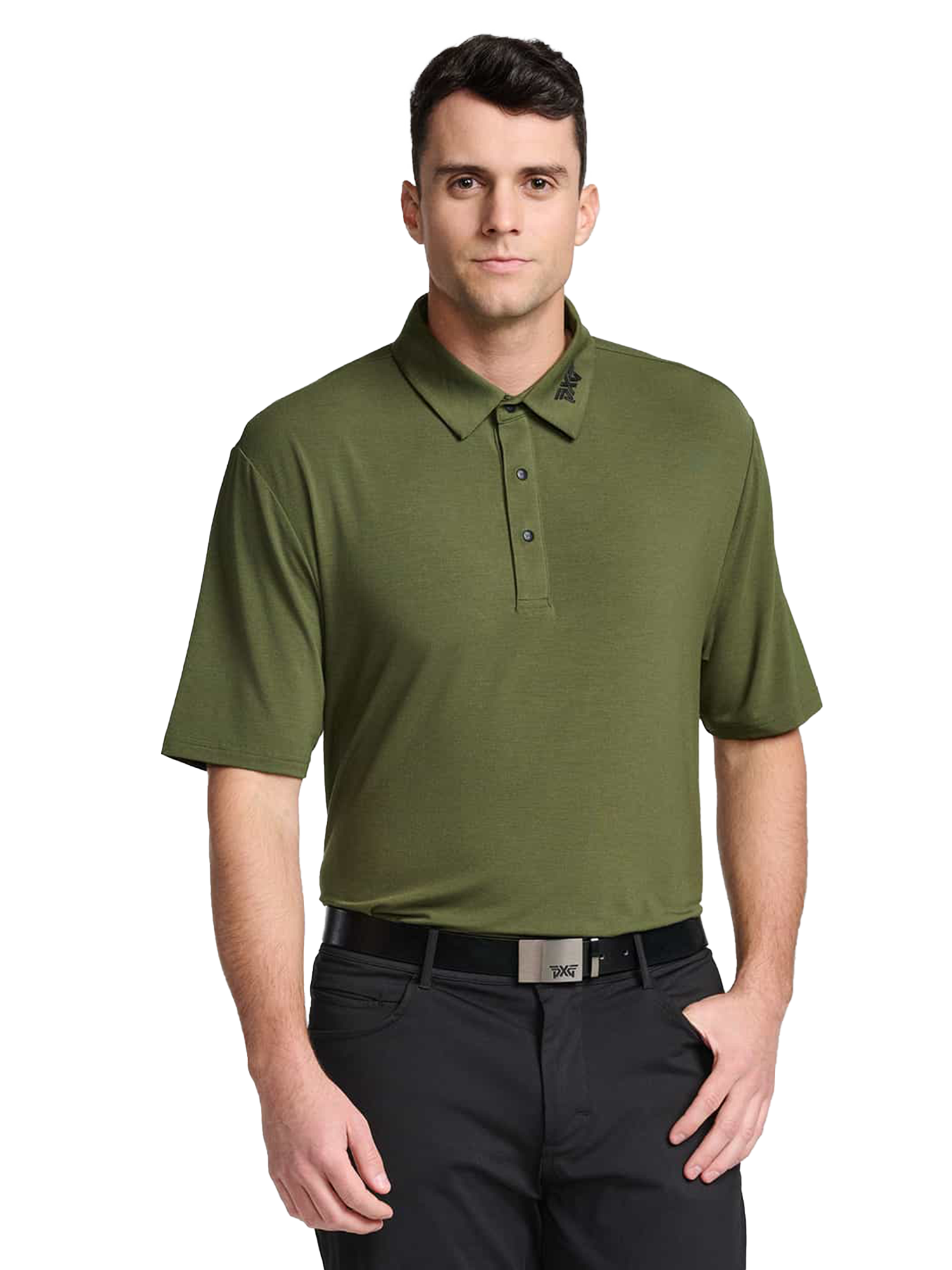 PXG Men's CF Tour Modal Hunter Green Polo