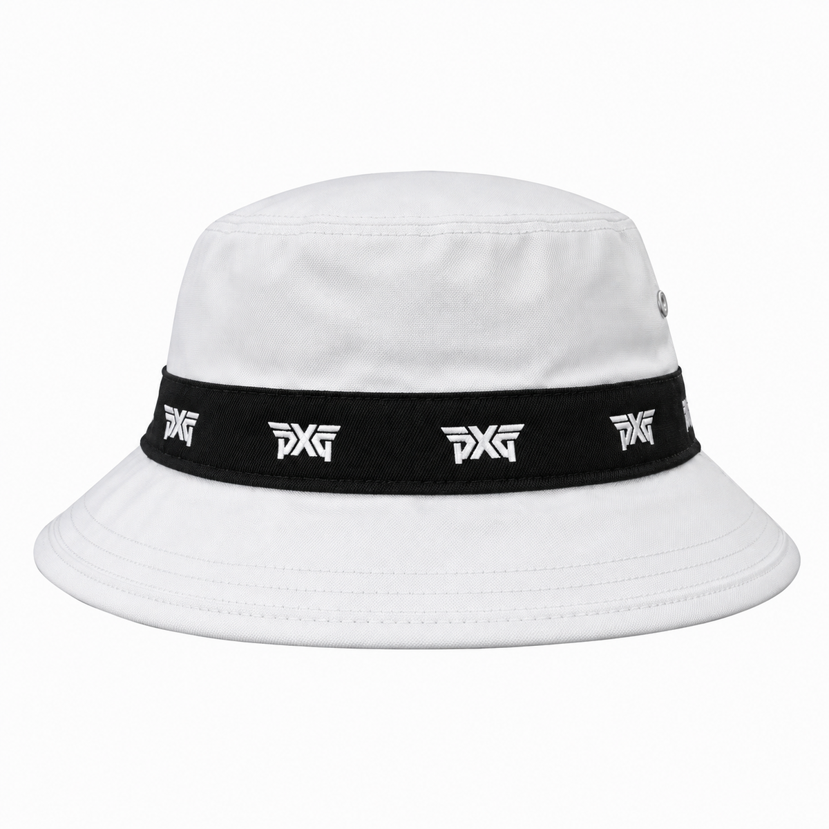 PXG Logo Repeat Bucket Hat White