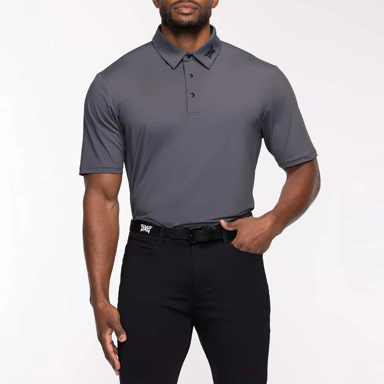 PXG Men's AF BP Signature Grey Polo