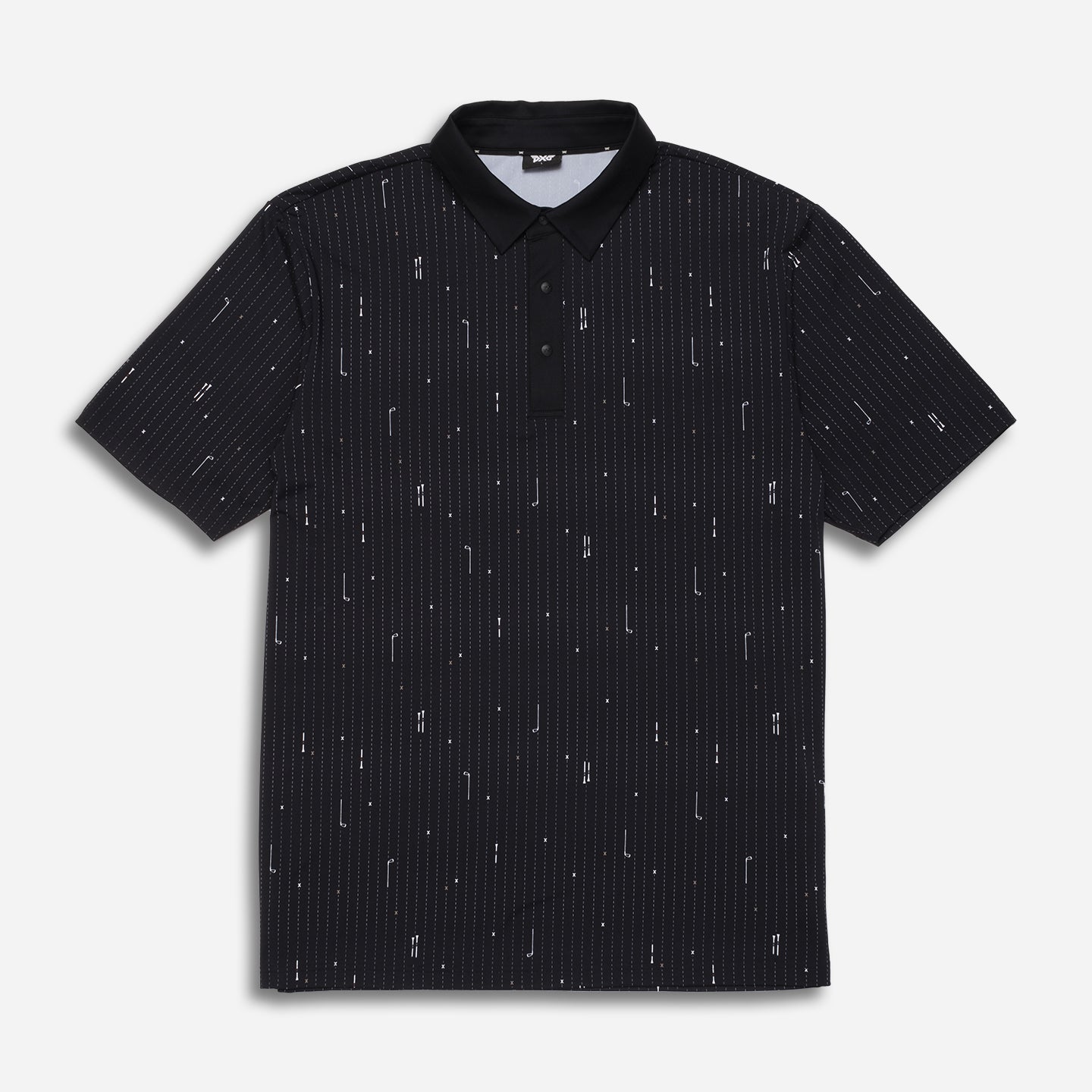 PXG Men's AF SS Golf Icons Black Polo