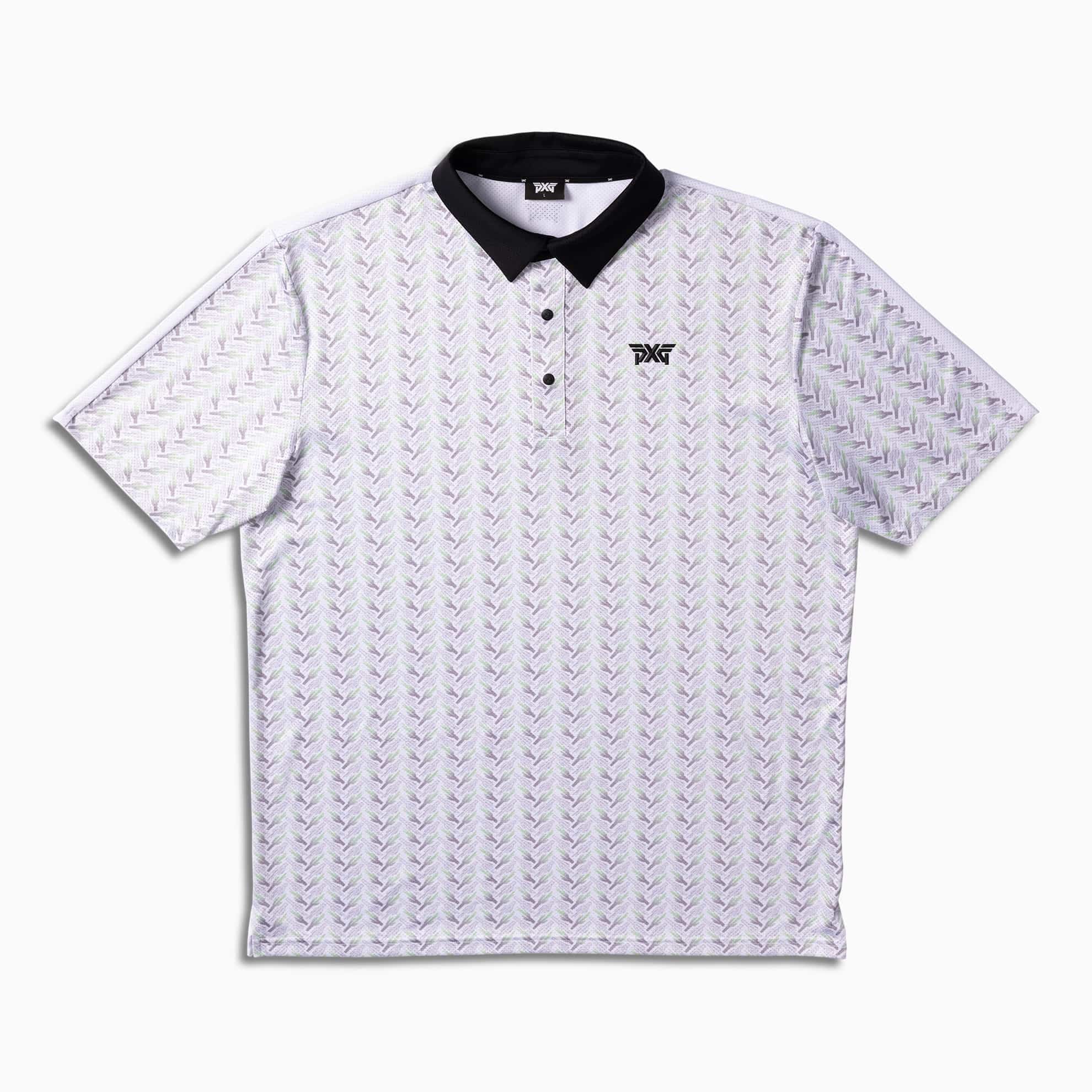 PXG Men's AF Saguaro Perforated White Polo