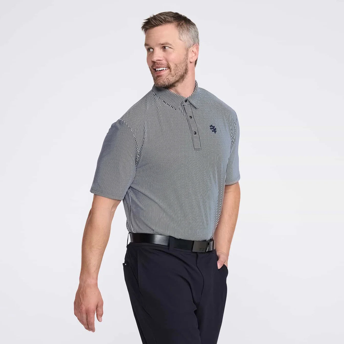 PXG Men's CF Striped White Polo