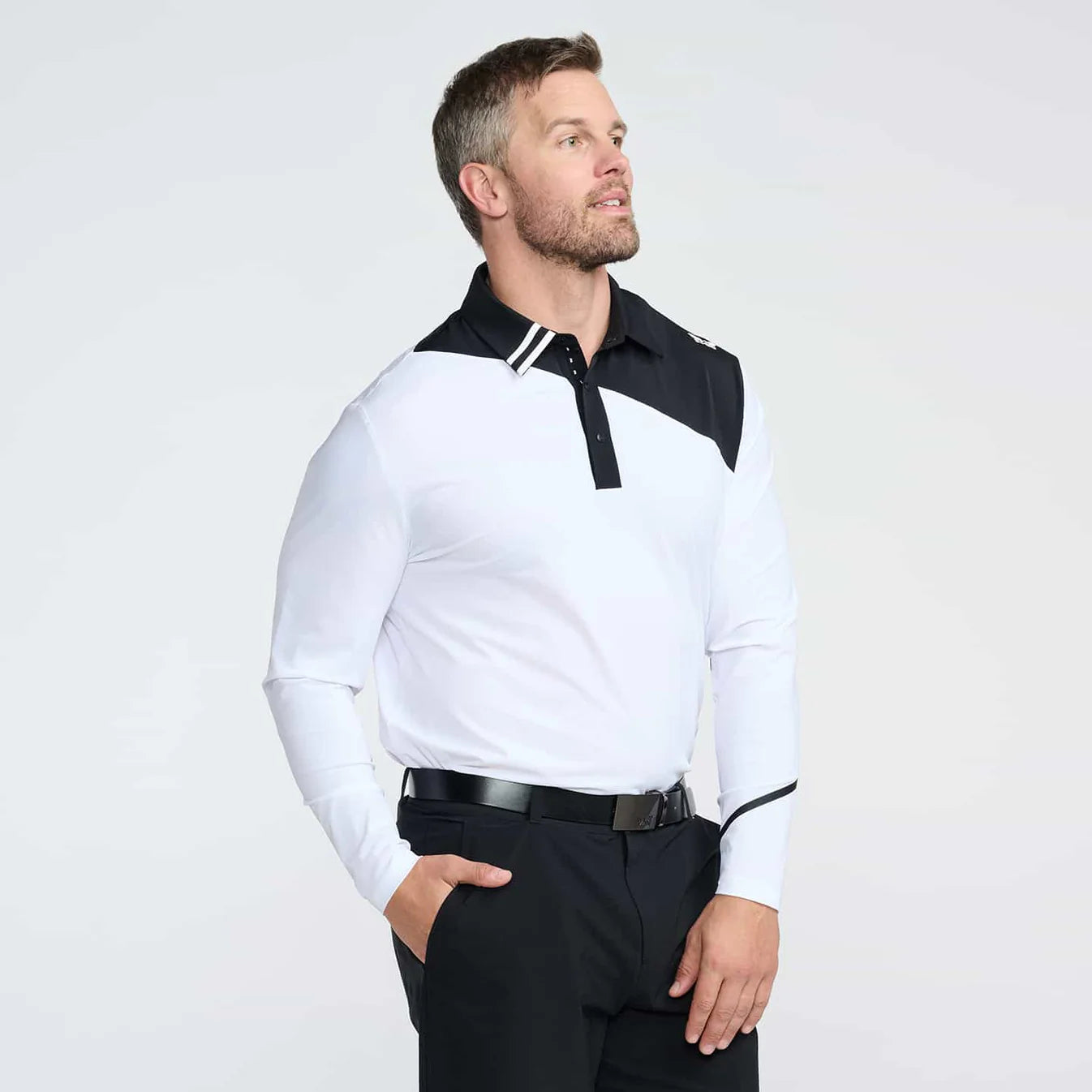 PXG Men's LS Evolution White Polo