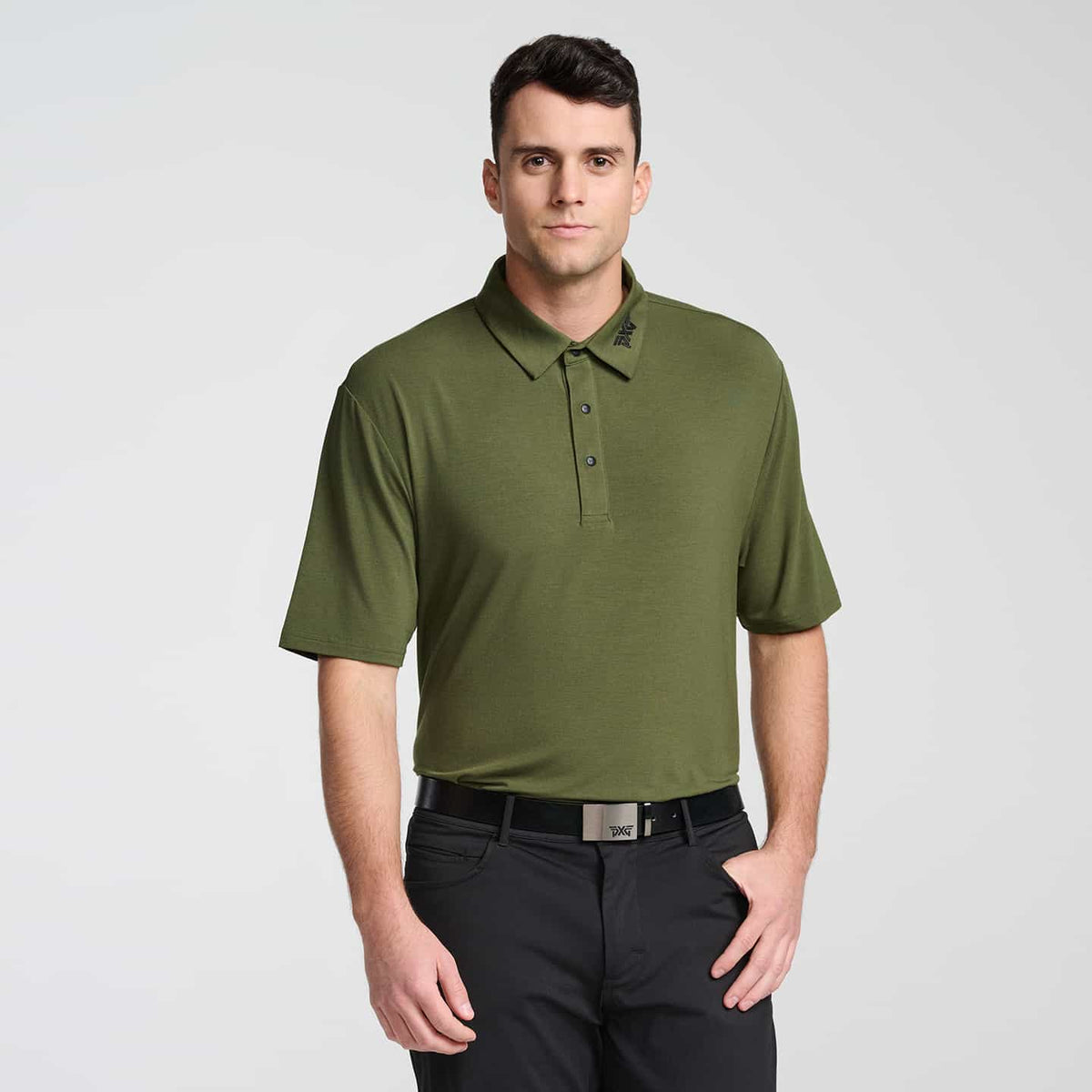 PXG Men's CF Tour Modal Hunter Green Polo