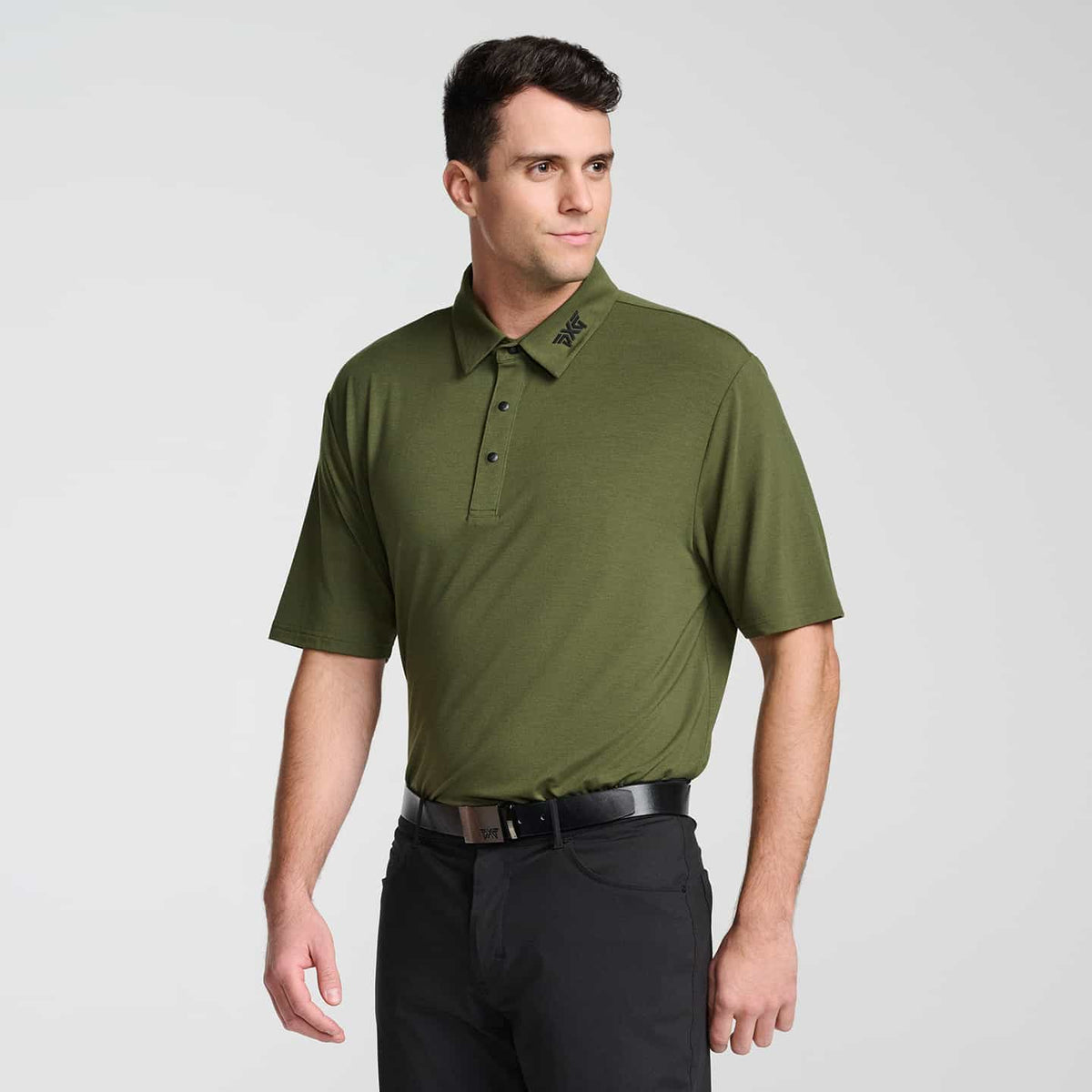PXG Men's CF Tour Modal Hunter Green Polo