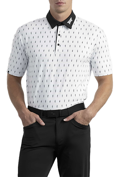 PXG Men's CF Cactus White Polo