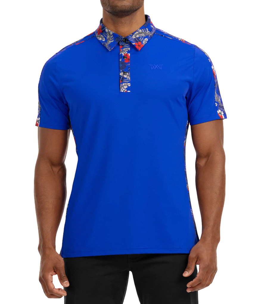 PXG Men's AF SS Aloha 24 Blue Polo