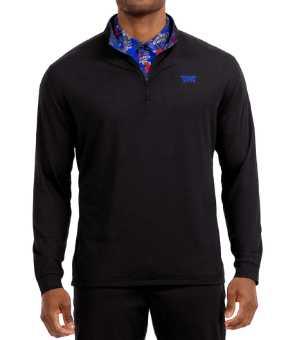 PXG Men's 1/4 Zip Aloha 24 Black Pullover
