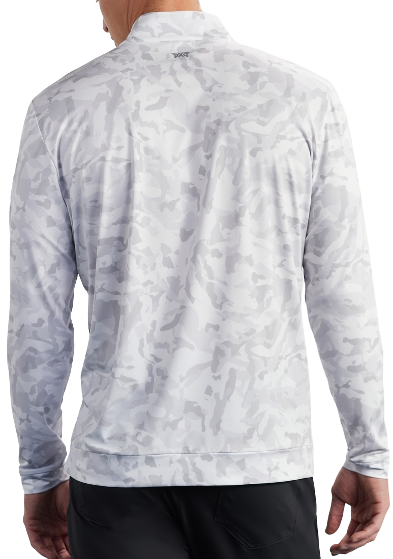 PXG Men's 1/4 Zip Essential FW Camo White Pullover