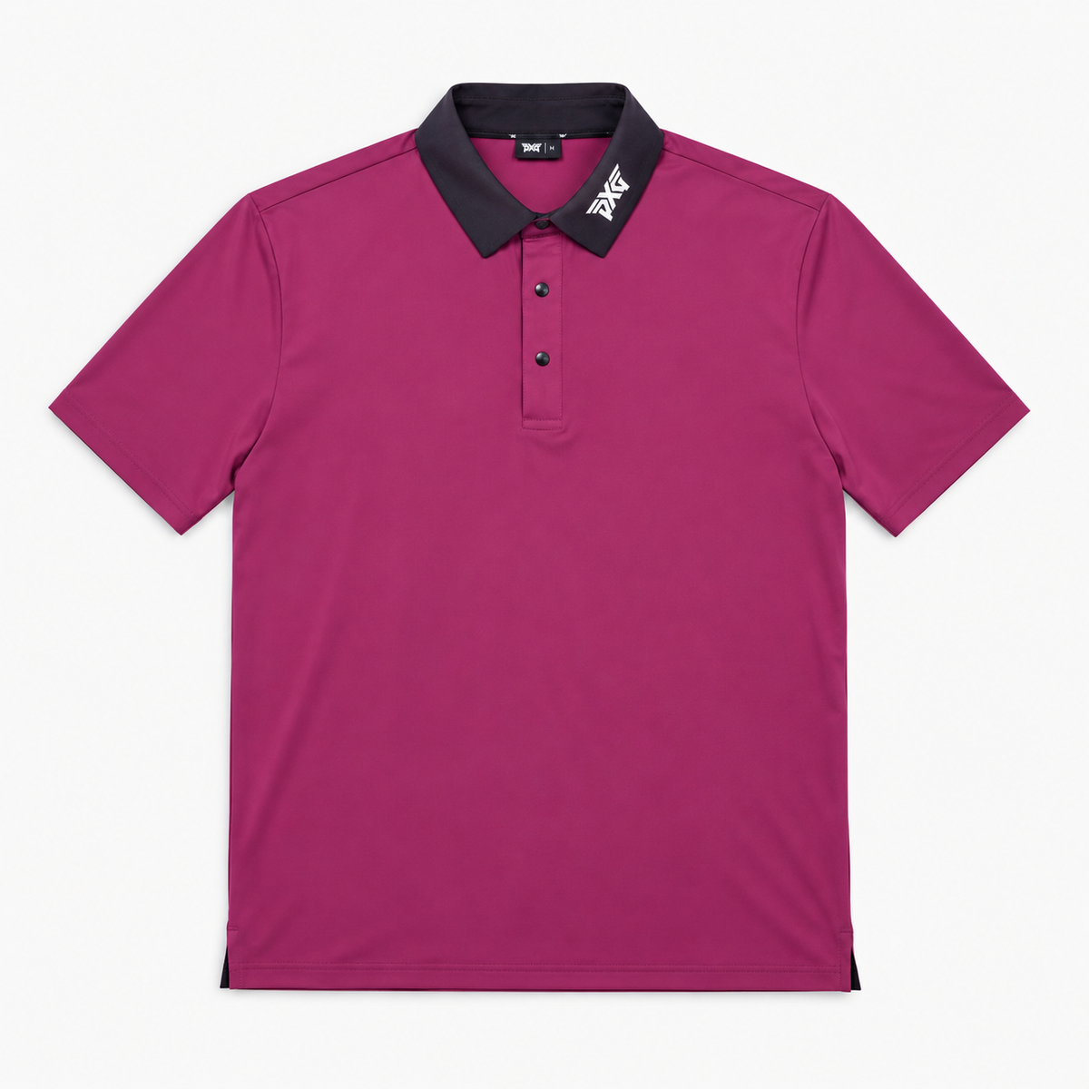 PXG Men's Black Collar Royal Plum Polo