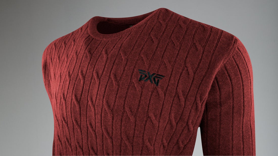 PXG Men's Knit Neck Red Sweater