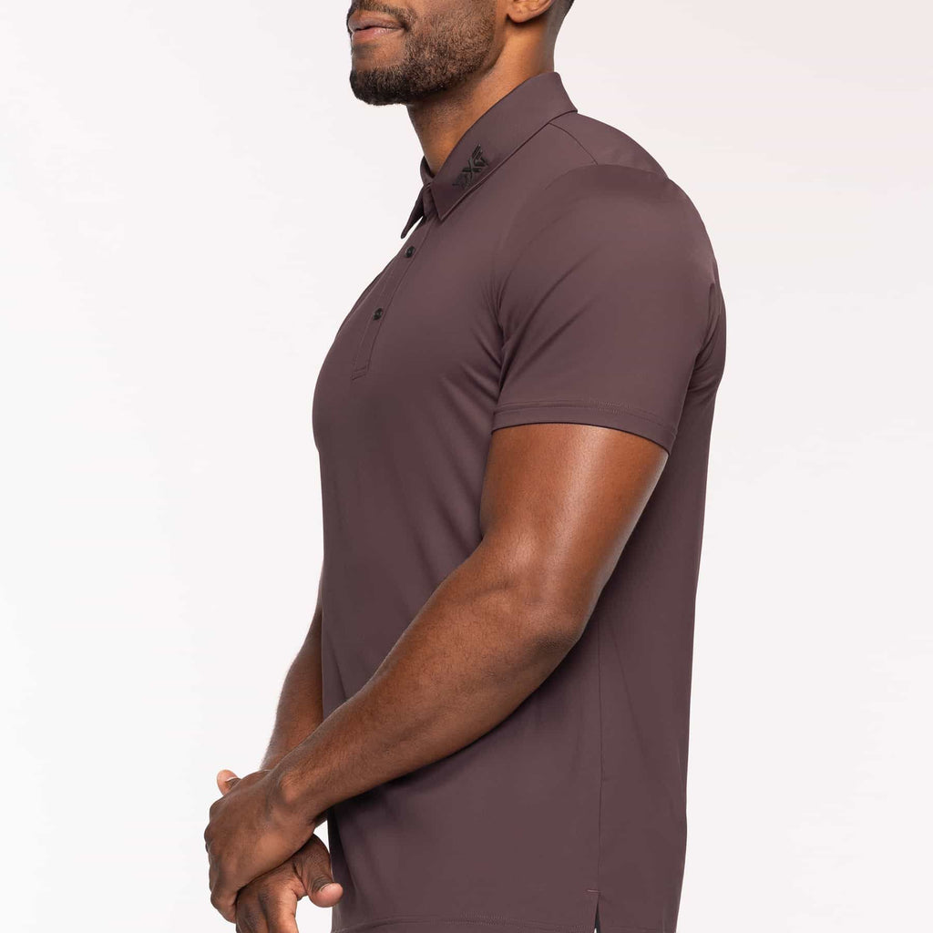 PXG Men's AF BP Signature Aubergine Polo