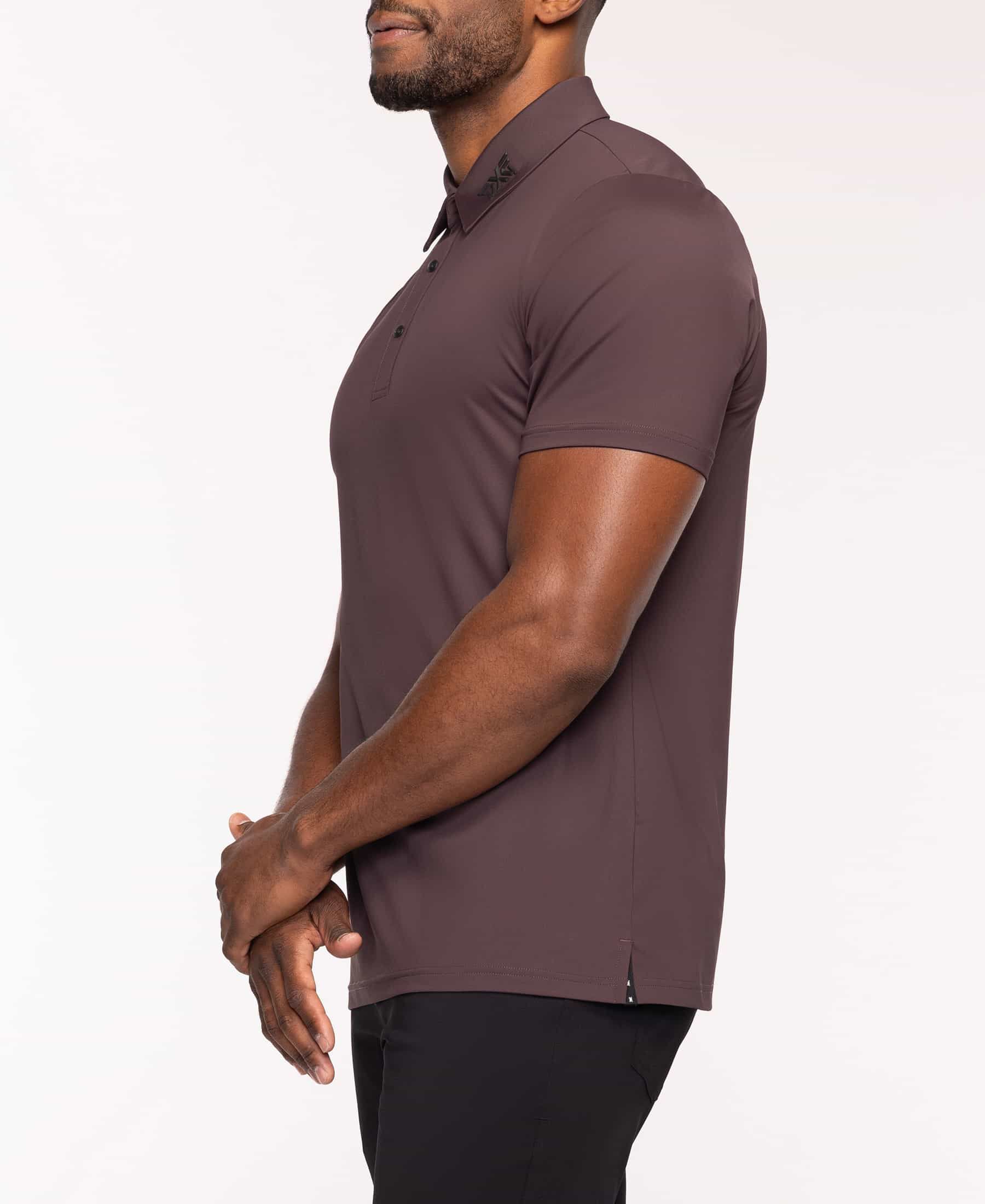 PXG Men's AF BP Signature Aubergine Polo