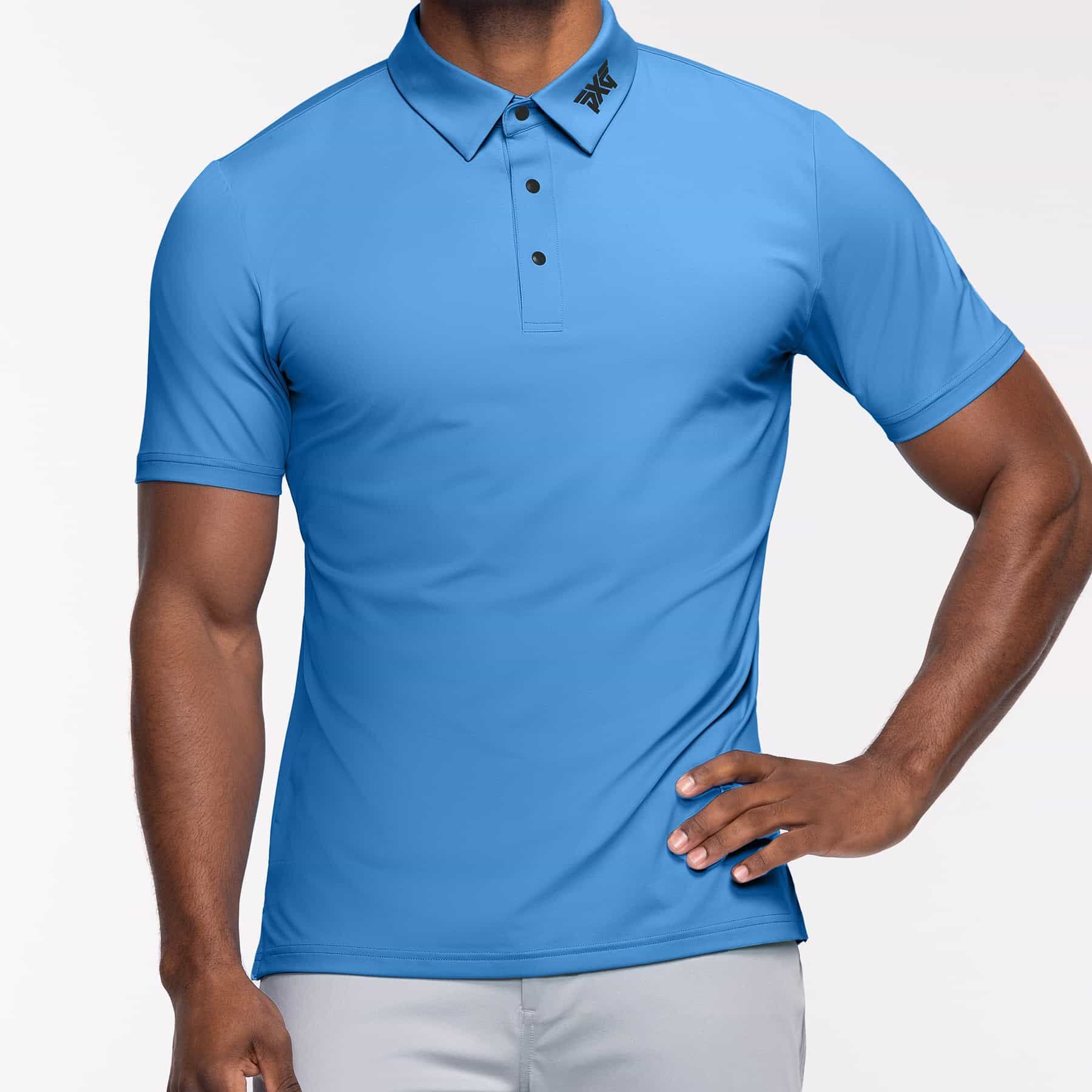 PXG Men's AF BP Signature Blue Polo