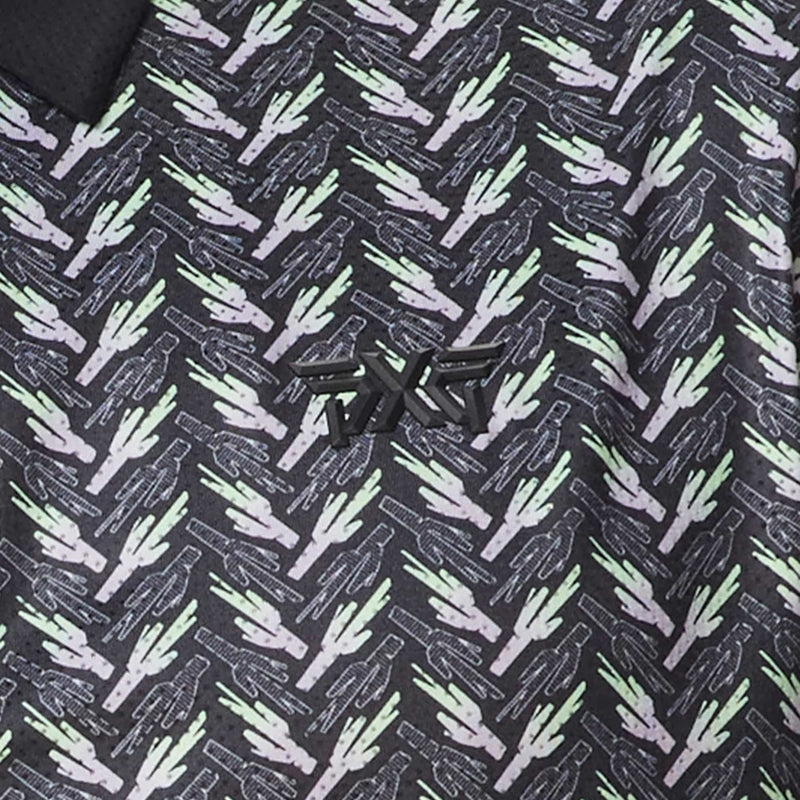 PXG Men's AF Saguaro Perforated Black Polo