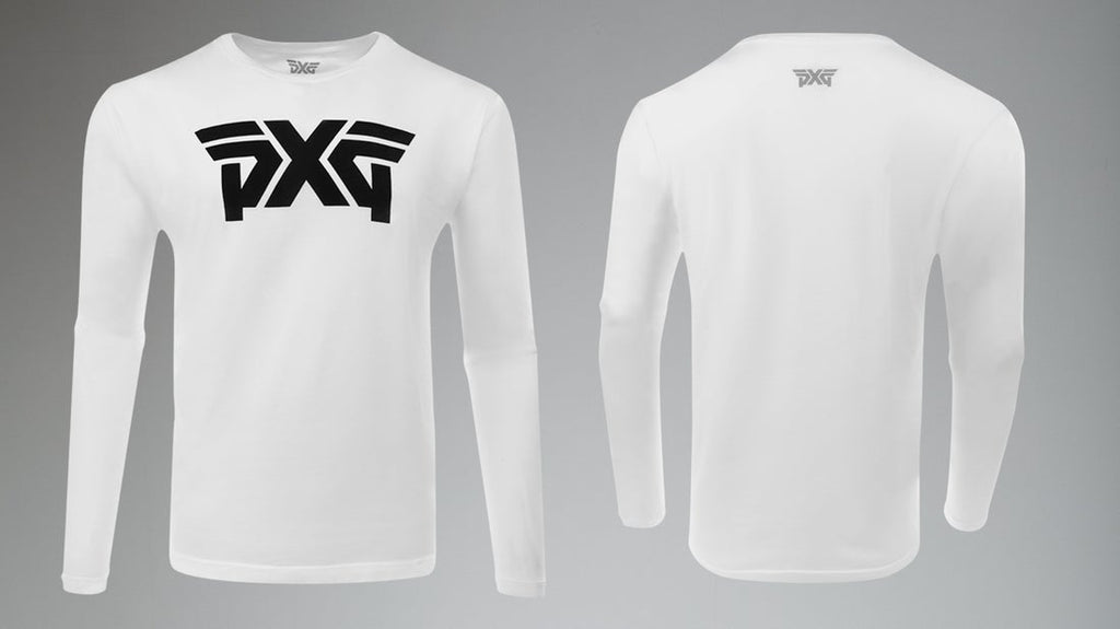 PXG Men's LS Standard Logo T Shirt White