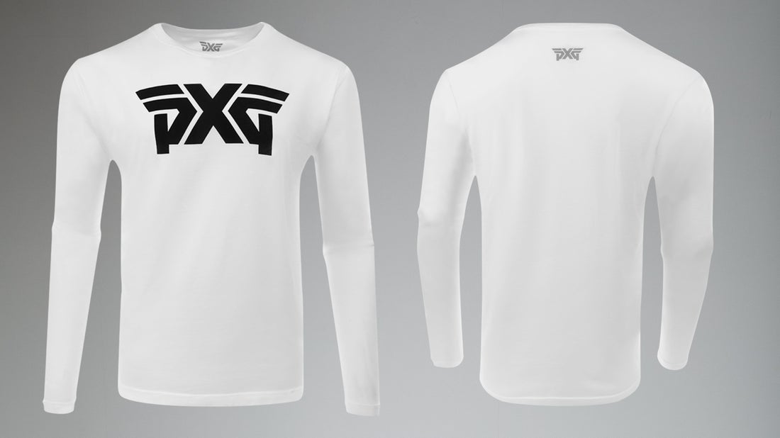 PXG Men's LS Standard Logo T Shirt White