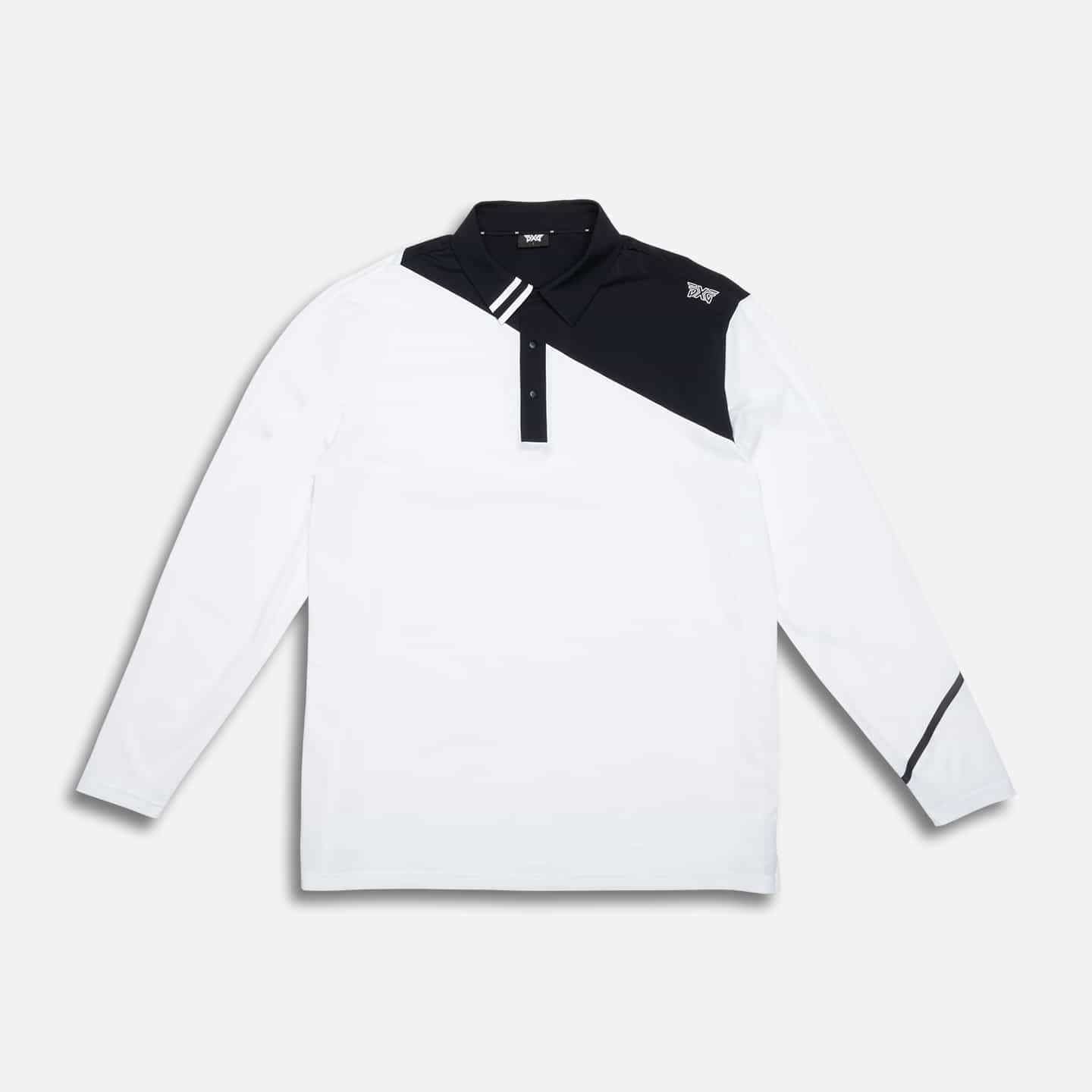PXG Men's LS Evolution White Polo
