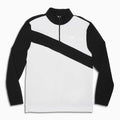 PXG Men's Cross Body Stripe 1/4 Zip White Pullover
