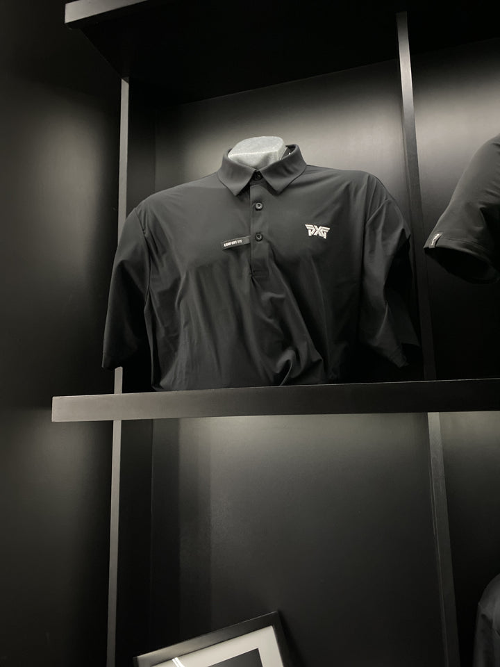 PXG Men's SS Wave Black Polo