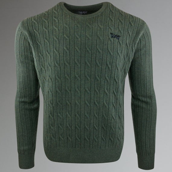 PXG Men's Knit Neck Green Sweater