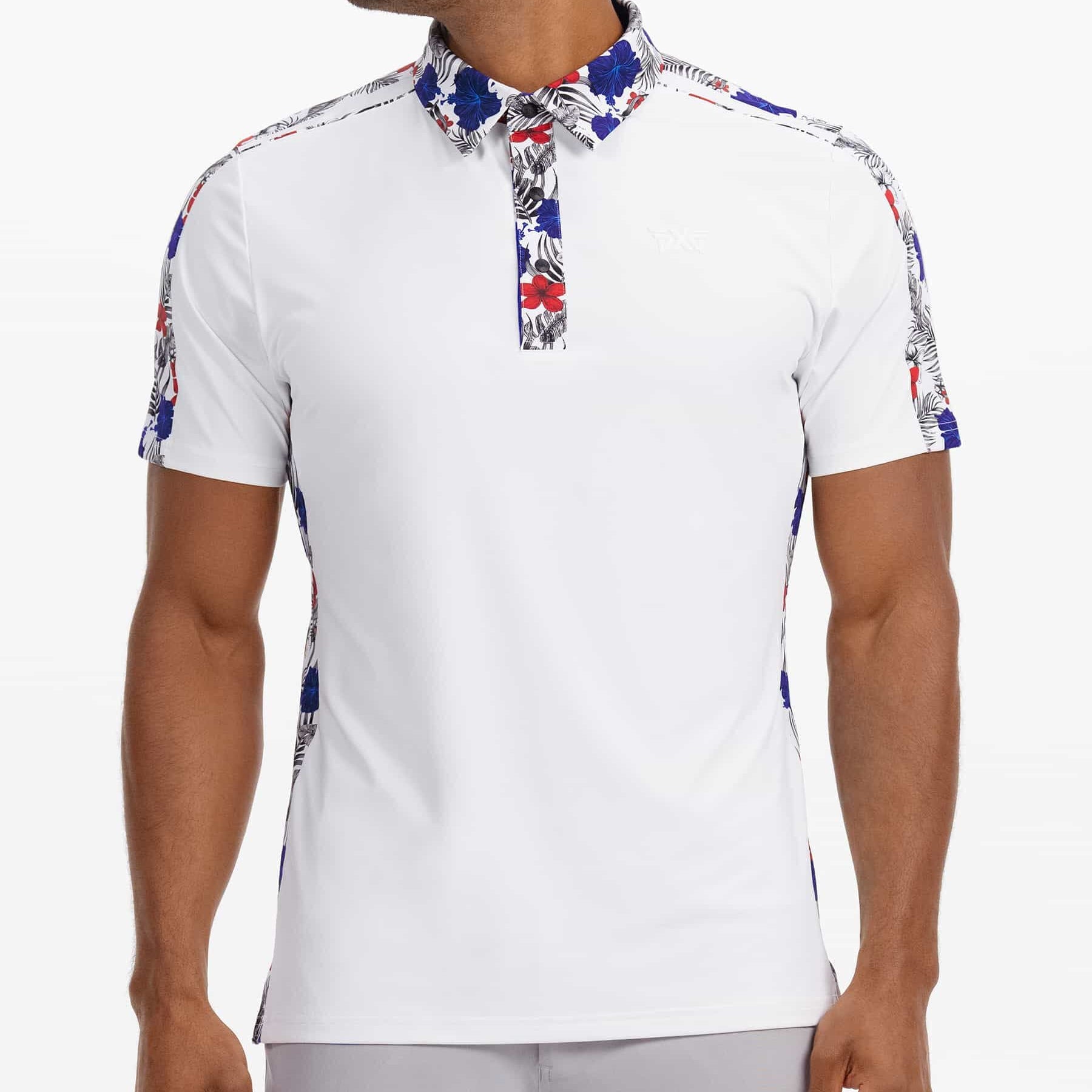 PXG Men's AF SS Aloha 24 White Polo