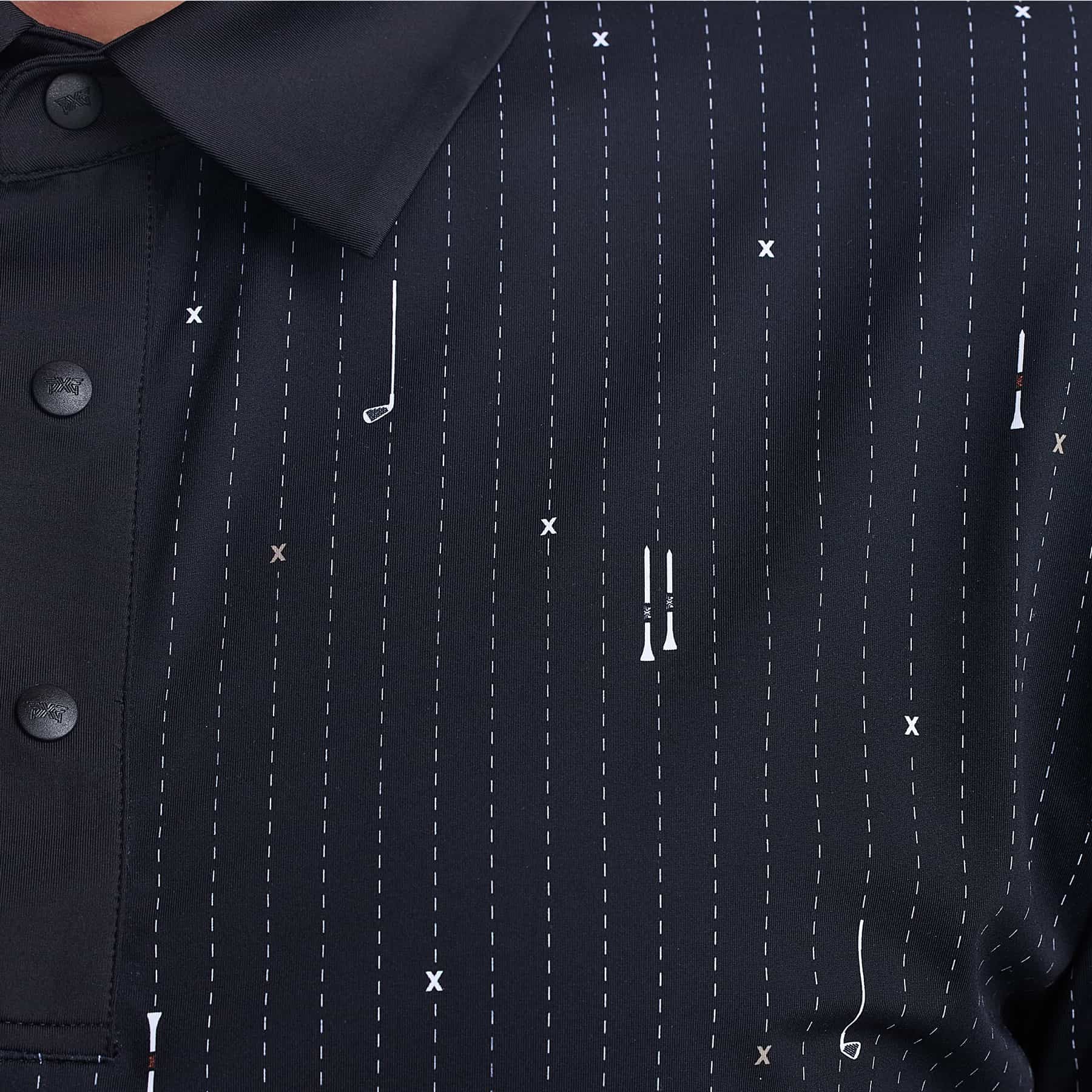 PXG Men's AF SS Golf Icons Black Polo