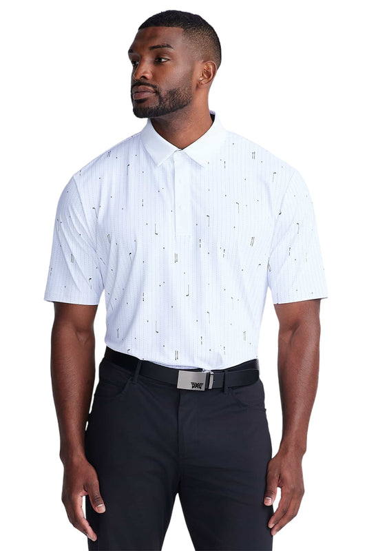 PXG Men's AF SS Golf Icons White Polo