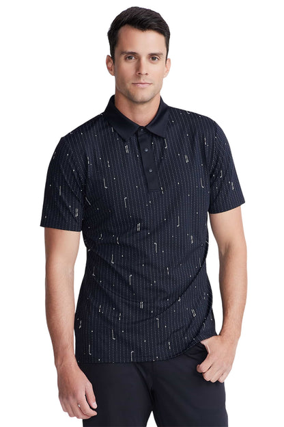 PXG Men's AF SS Golf Icons Black Polo