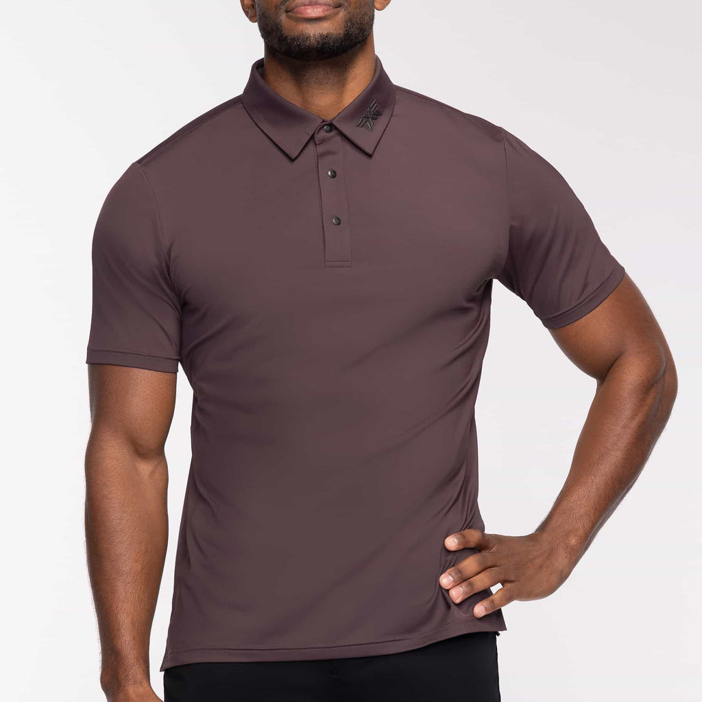 PXG Men's AF BP Signature Aubergine Polo