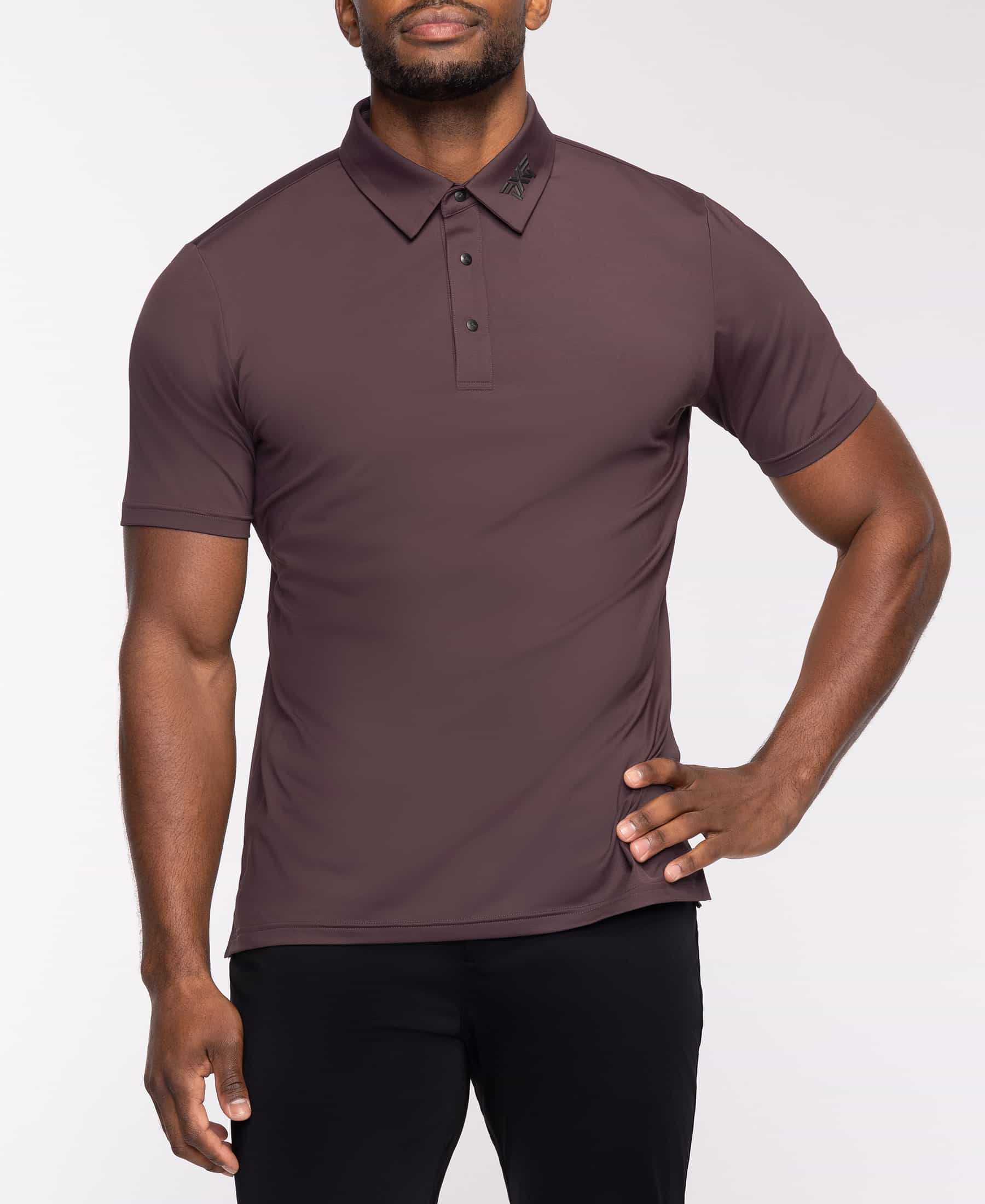 PXG Men's AF BP Signature Aubergine Polo