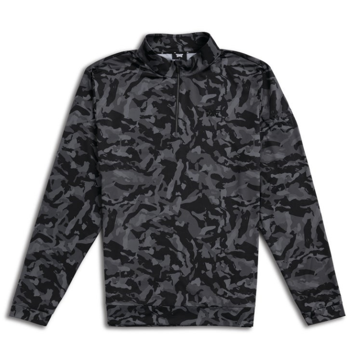 PXG Men's 1/4 Zip Essential FW Camo Black Pullover