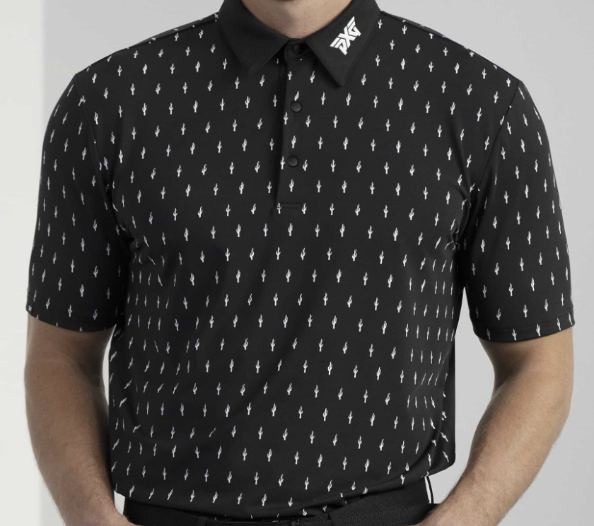 PXG Men's AF Cactus Black Polo