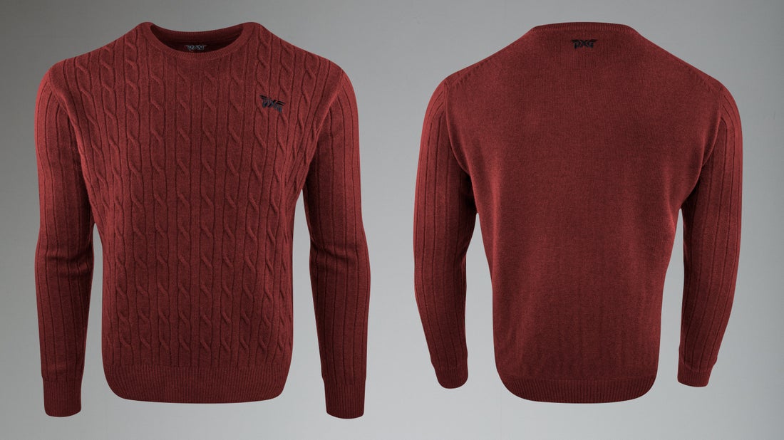 PXG Men's Knit Neck Red Sweater