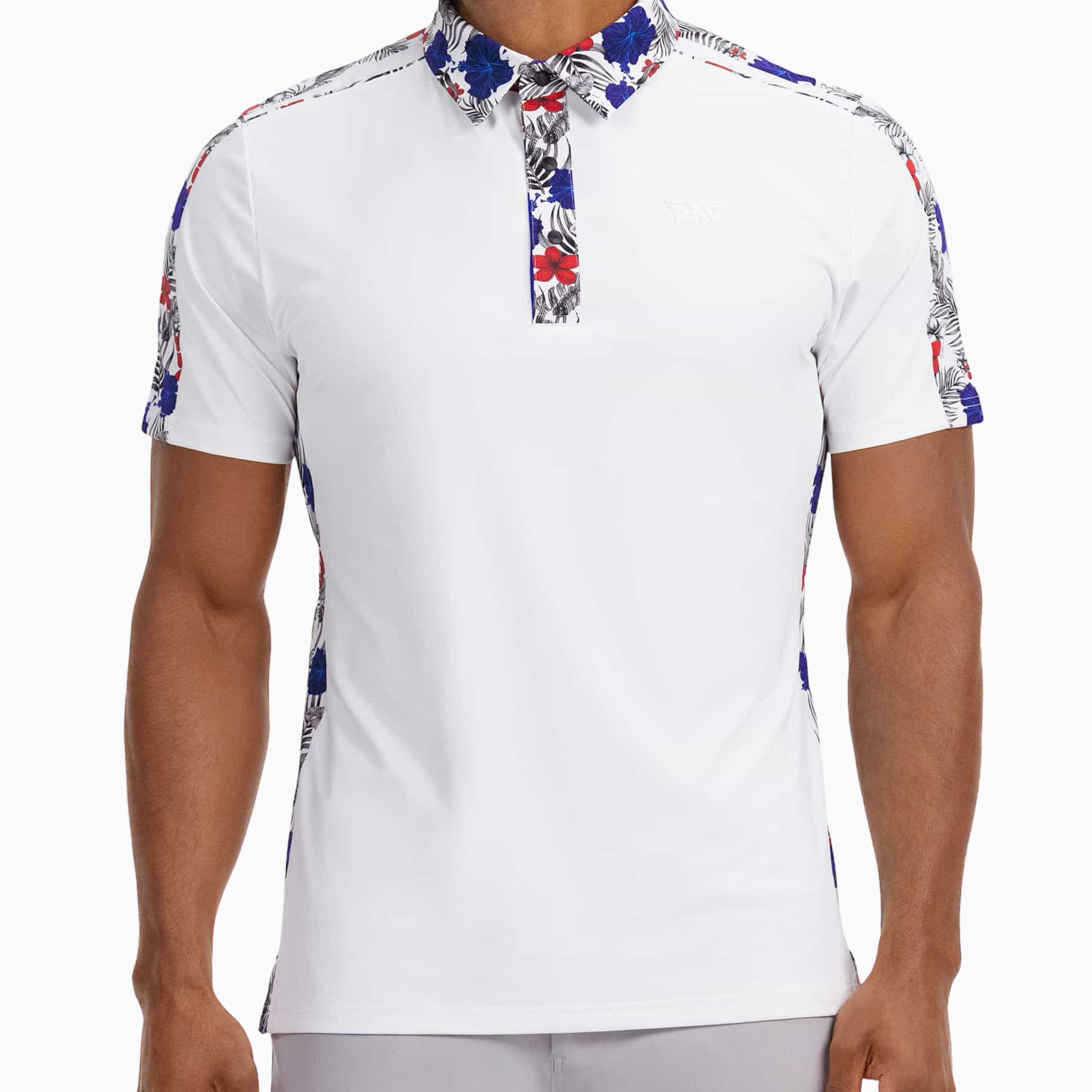 PXG Men's AF SS Aloha 24 White Polo