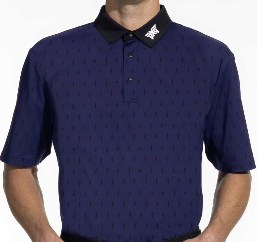 PXG Men's AF Cactus Navy Polo