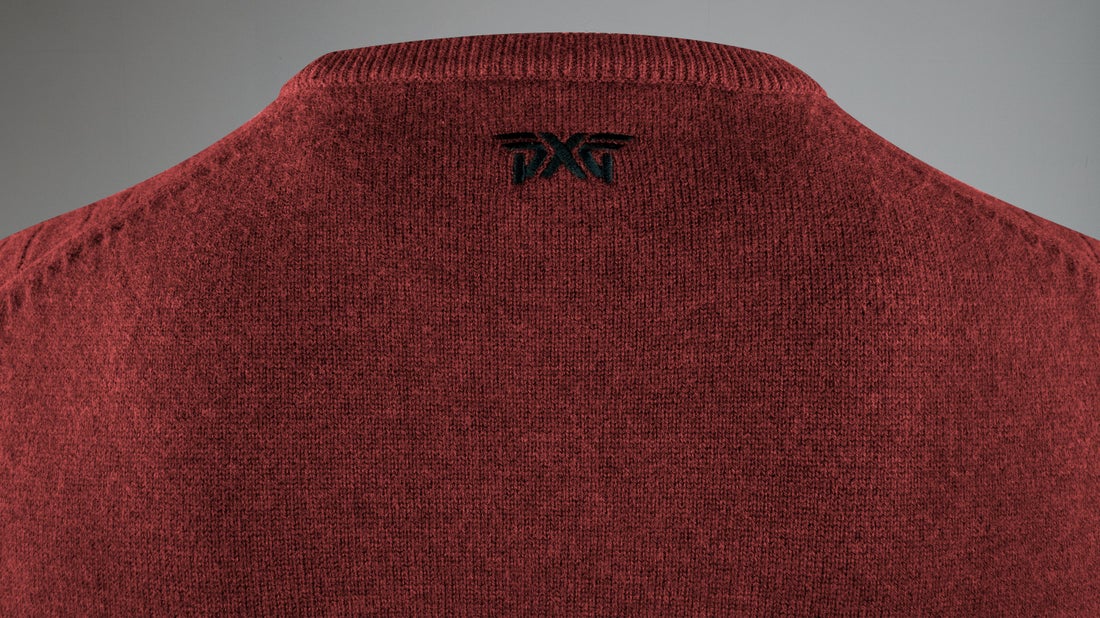 PXG Men's Knit Neck Red Sweater