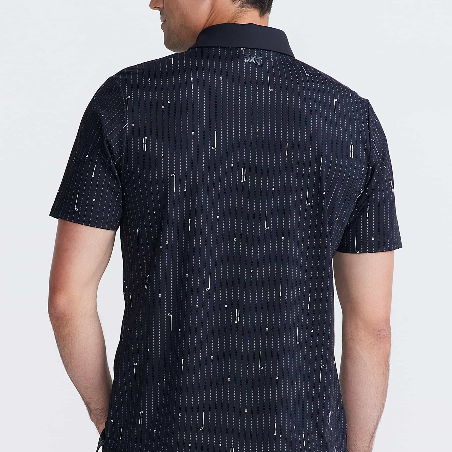 PXG Men's AF SS Golf Icons Black Polo