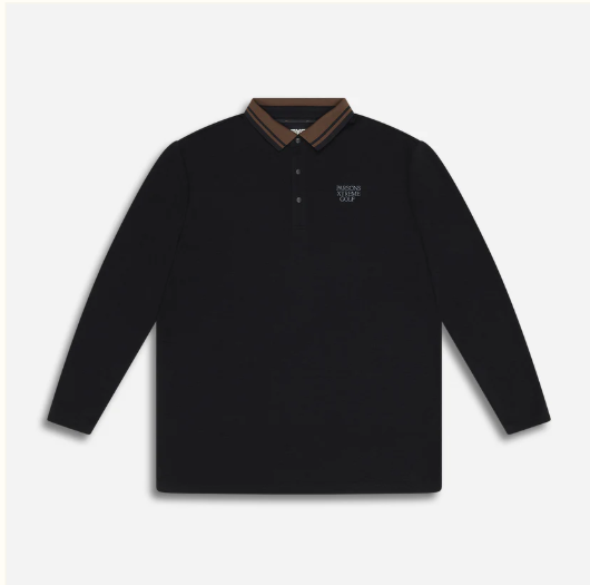 PXG Men's LS Plush Black Polo