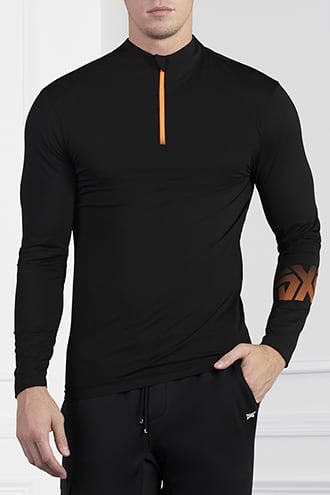 PXG Men's 1/4 Zip Logo Black Pullover