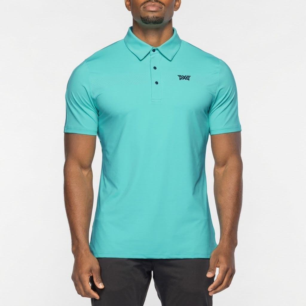 Men's AF Perforated Panel Dark Azure Polo