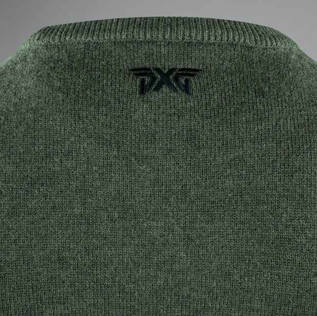PXG Men's Knit Neck Green Sweater