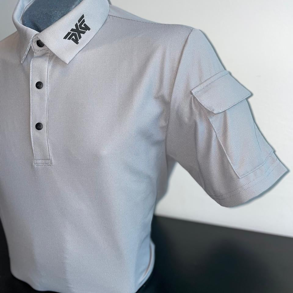 PXG Men's AF SS Gray Polo