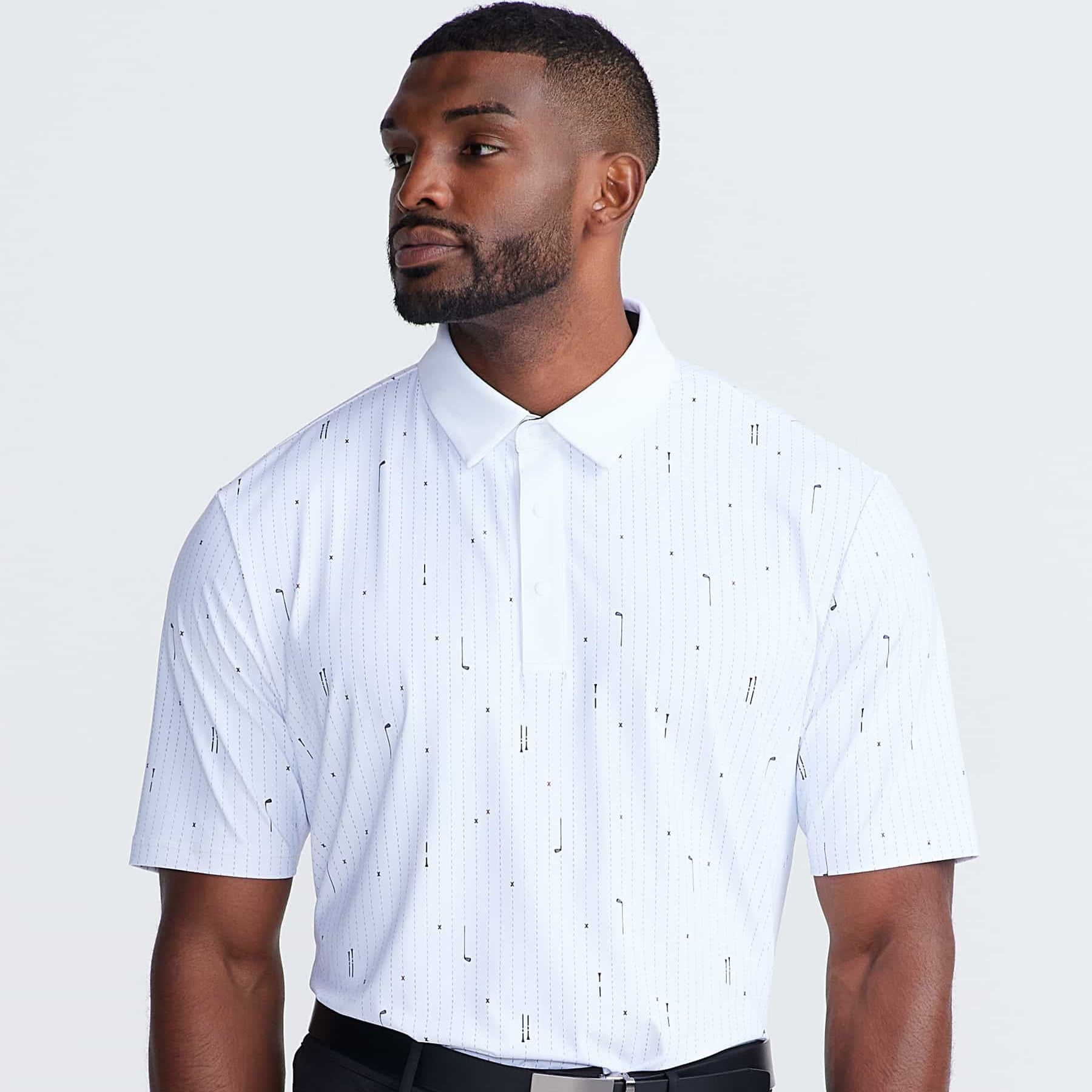 PXG Men's AF SS Golf Icons White Polo