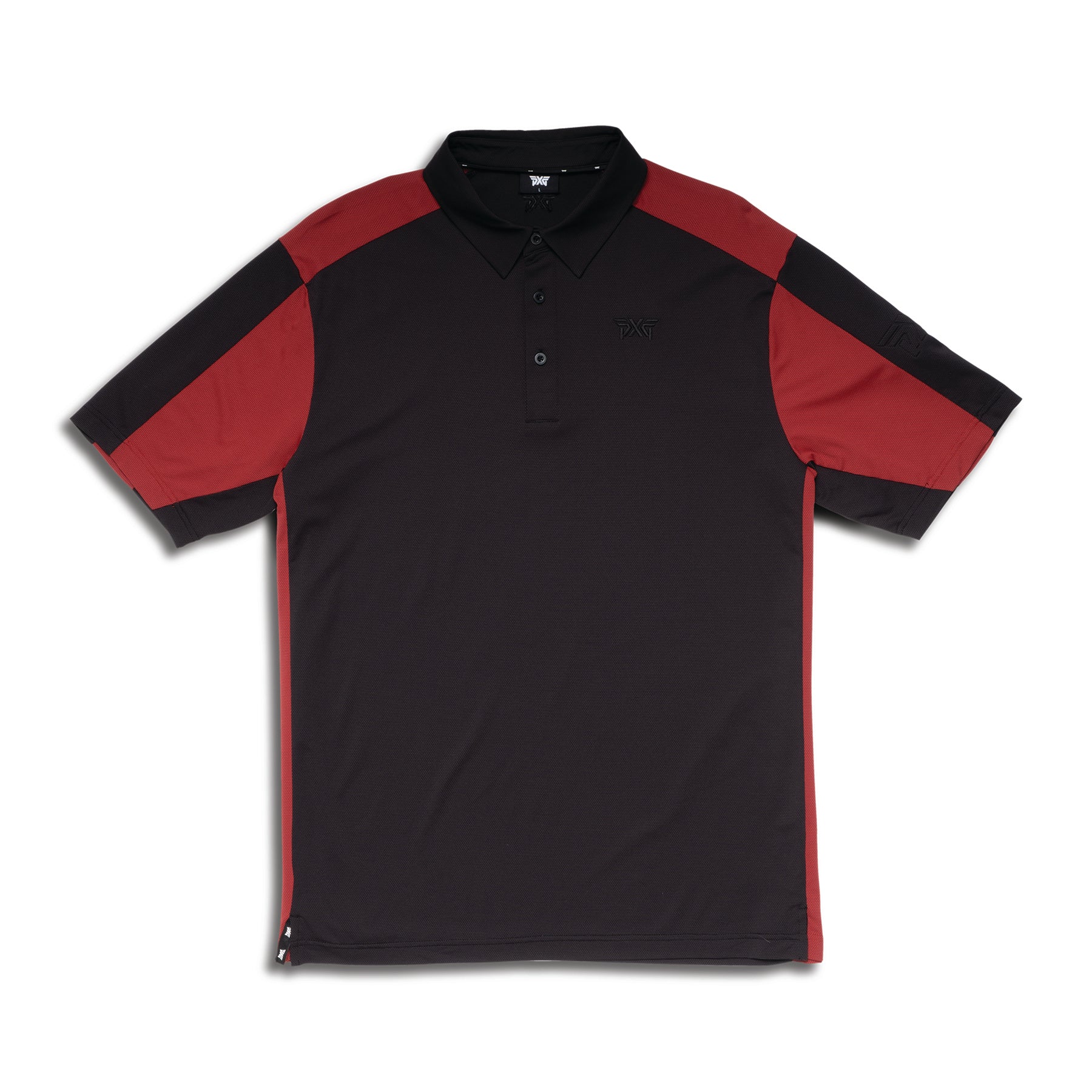 PXG Men's AF SS Checker Panel Black Polo